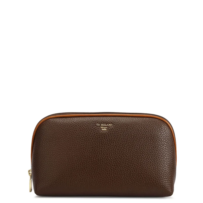 Da Milano Mocha Wax Leather Multi Pouch - Mocha  | Best Price UAE